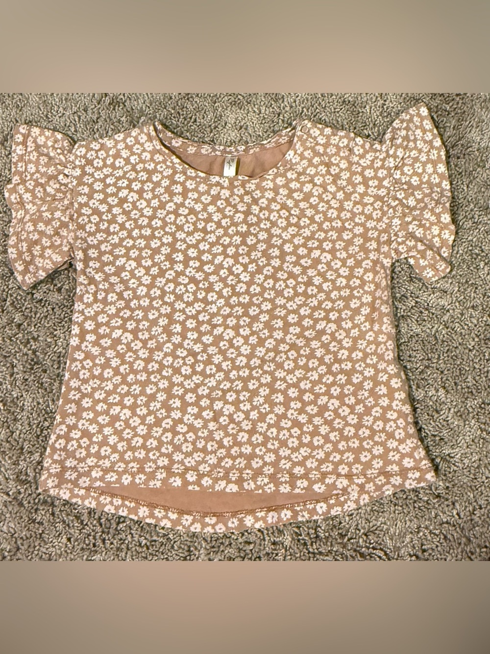 Rylee + Cru Floral Flutter Sleeve Top | 12–18M